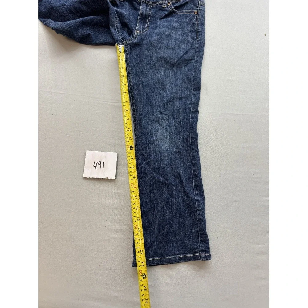 Jordache Womens Size 14 Plus Bootcut Jeans Dark Wash Stretch Denim Mid Rise